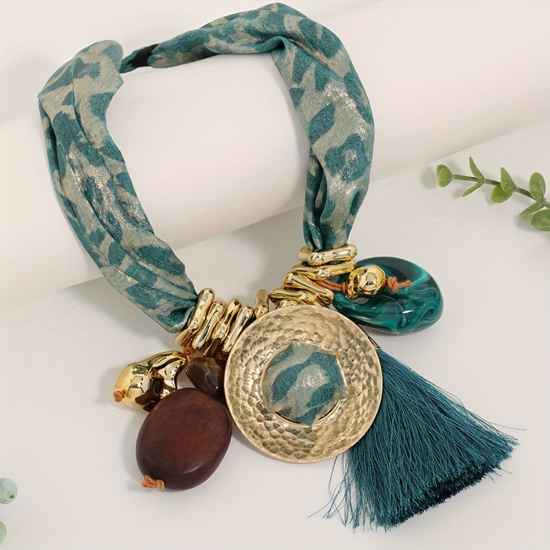 Colar Boho Leopardo Tassel & Sementes | By Mireva