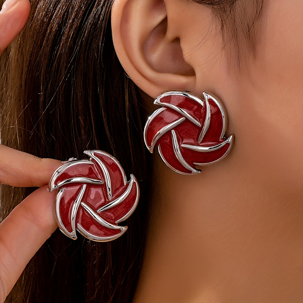 Par de Brincos Sexy Luxo Estrela Roxa Espiral Dourada | By Mireva