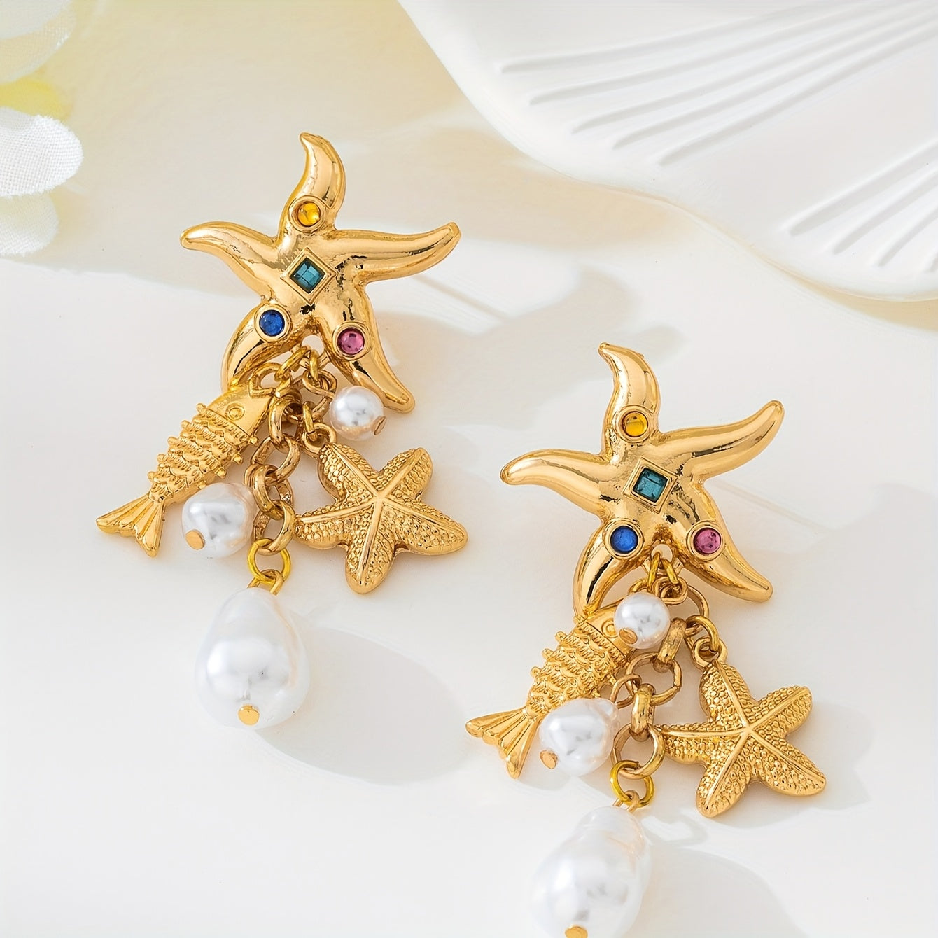 Brinco Praia Estrela-do-Mar & Peixe Multicolor | By Mireva