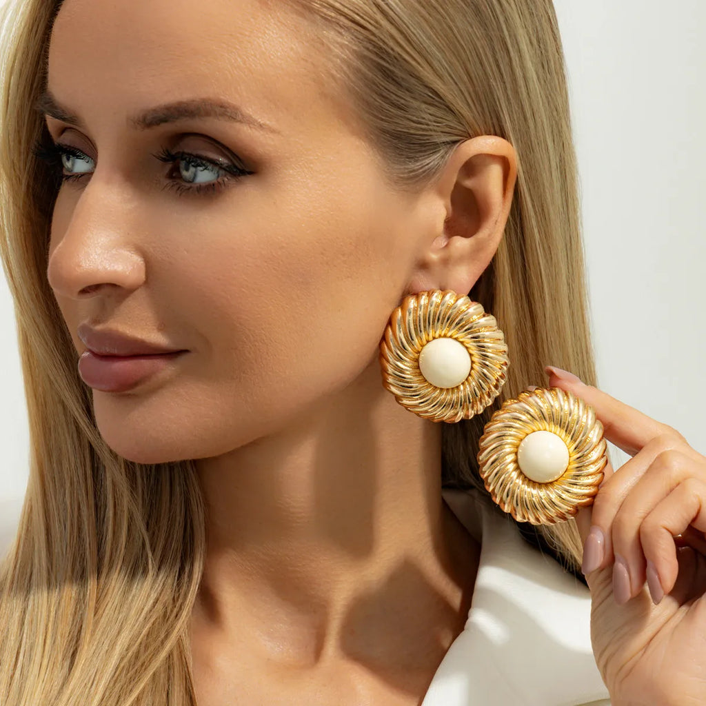 Brincos PuRui Preto & Vermelho Geométrico Vintage | By Mireva