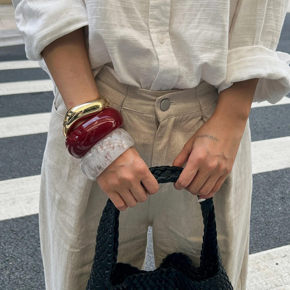 Pulseira Chunky Resina & Dourado | By Mireva