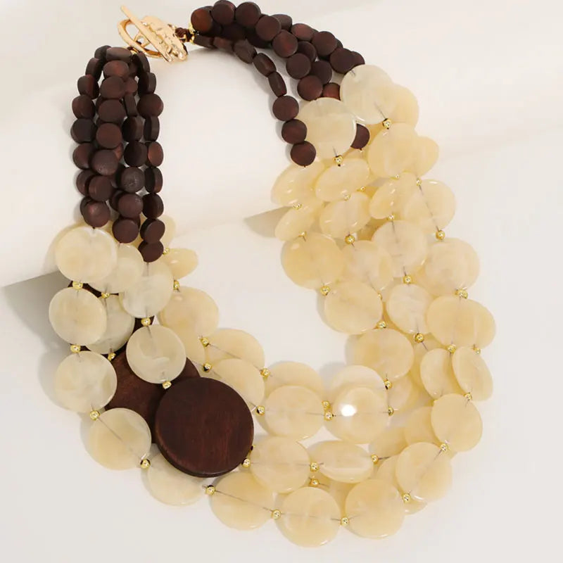 Colar Boho de Contas Feito à Mão