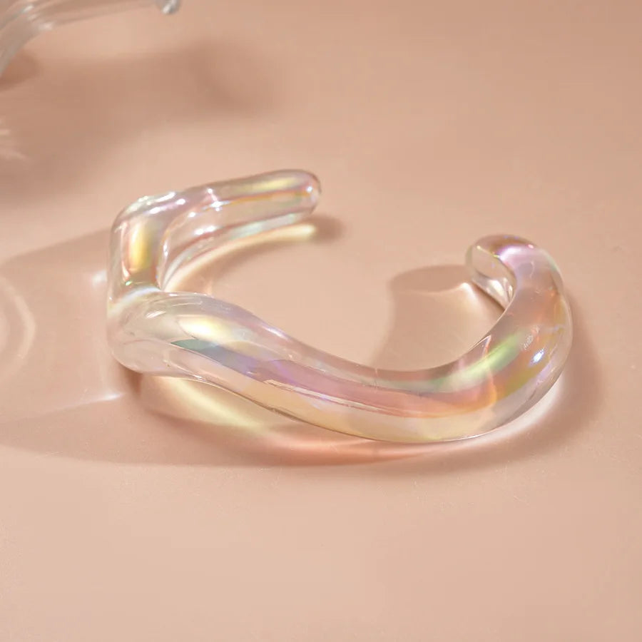 Pulseira Cuff Iridescente Transparente | By Mireva