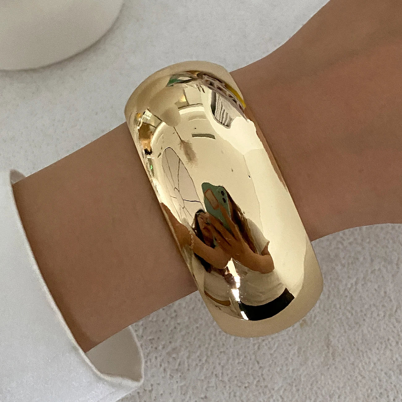 Bracelete Chunky Mix Dourado & Resina | By Mireva