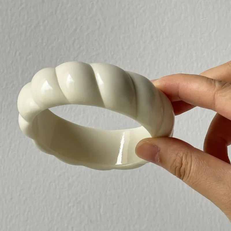 Bracelete Chunky Verde & Off-white | By Mireva