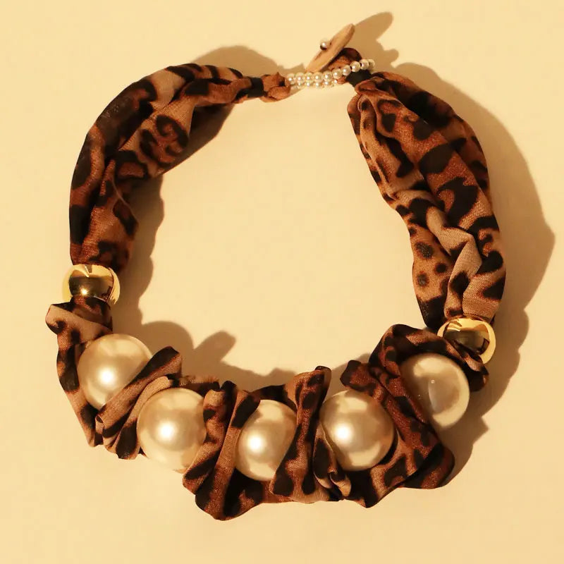 Colar Statement Onça & Pérolas Maxi | By Mireva