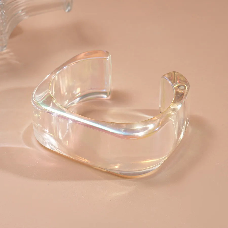 Pulseira Cuff Iridescente Transparente | By Mireva