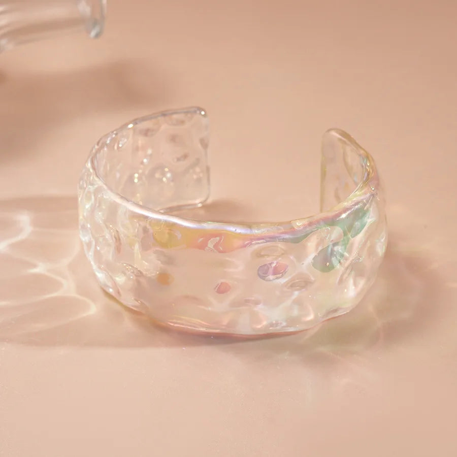 Pulseira Cuff Iridescente Transparente | By Mireva