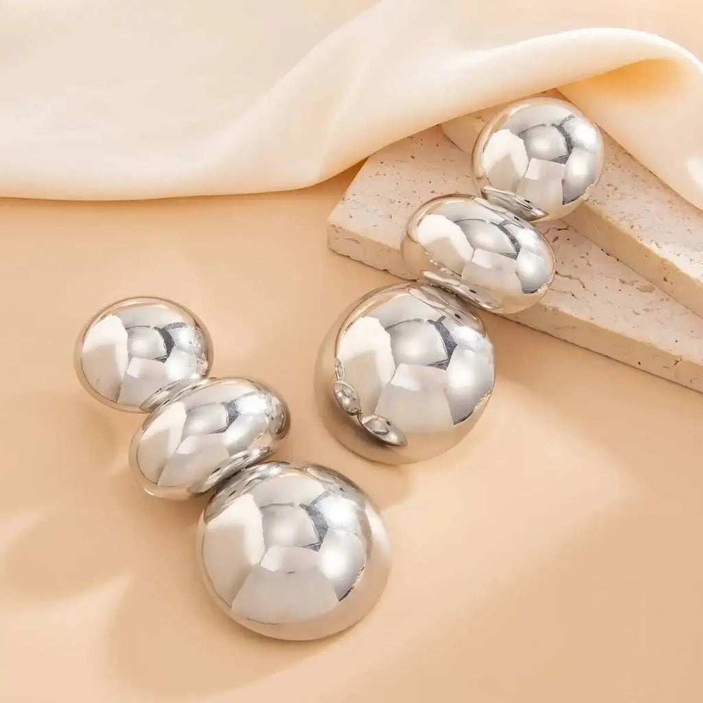 Brinco Esferas Douradas Maxi | By Mireva