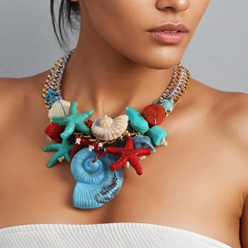 Colar Maxi Conchas & Estrelas-do-mar | By Mireva