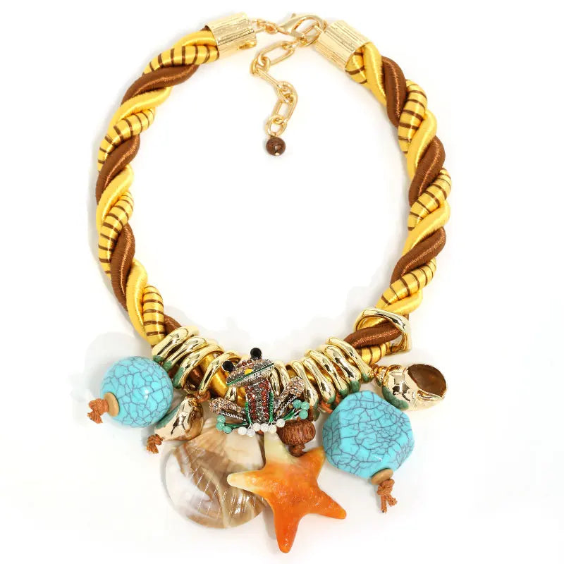 Colar Statement Estrela-do-Mar & Sapo Tropical | By Mireva