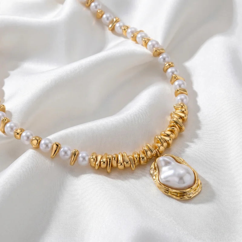 Conjunto de Joias Vintage Âmbar Dourado