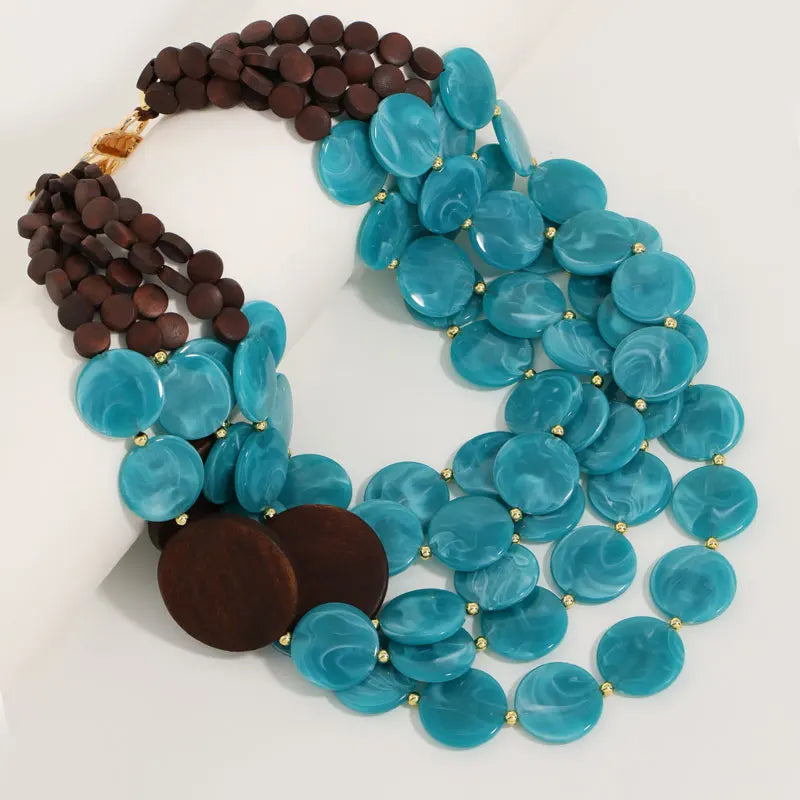 Colar Boho de Contas Feito à Mão