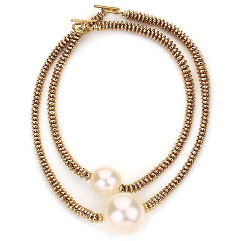 Colar Statement com Pérolas