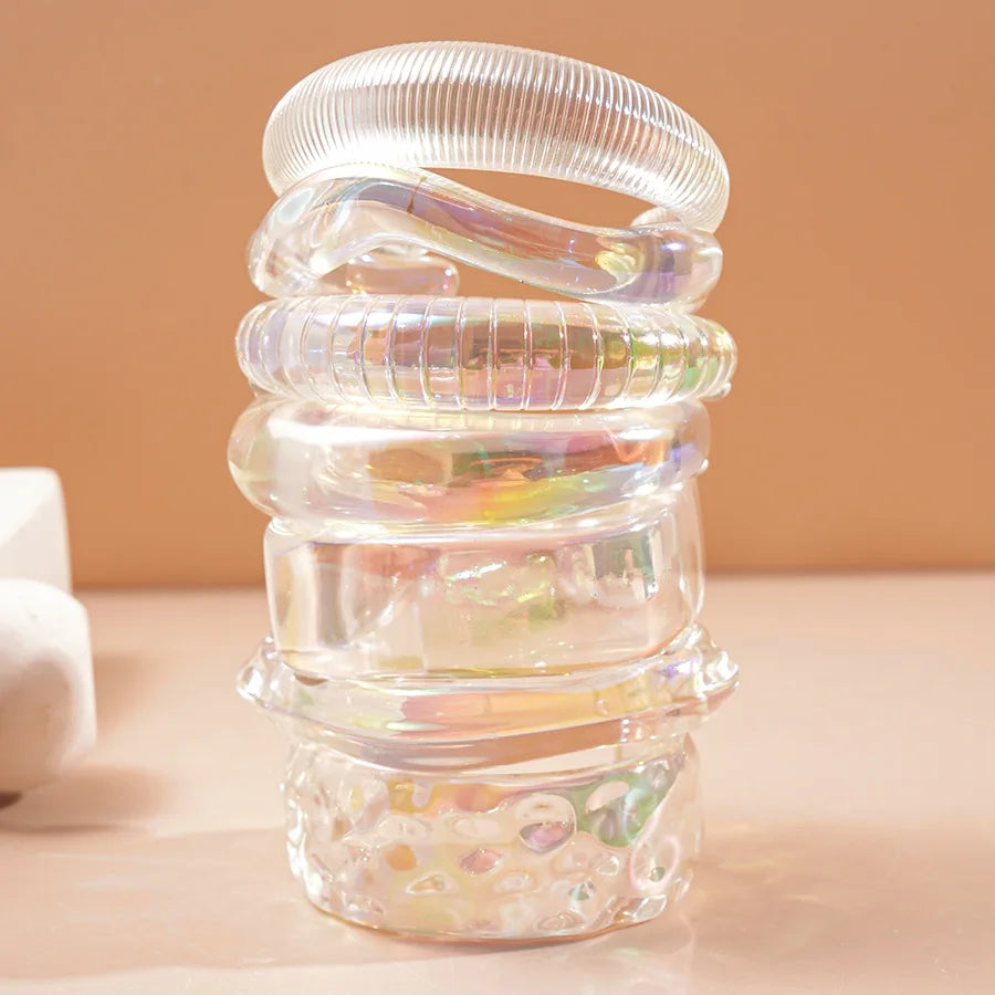 Pulseira Cuff Iridescente Transparente | By Mireva