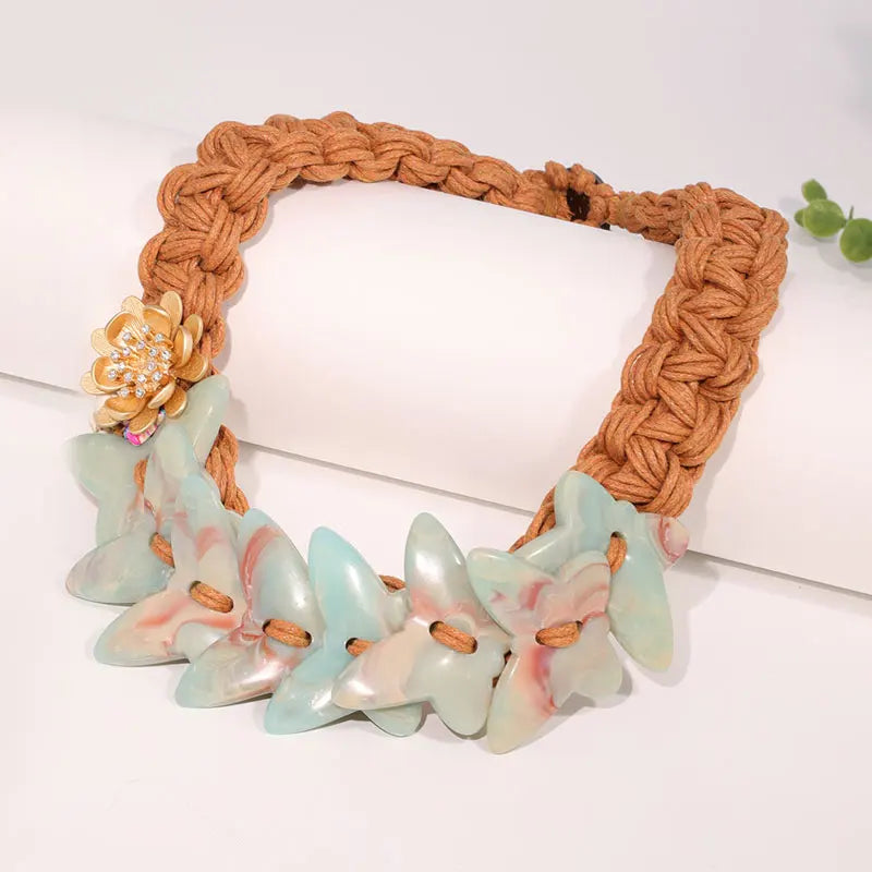 Colar & Brincos Borboletas Pastel Handmade | By Mireva