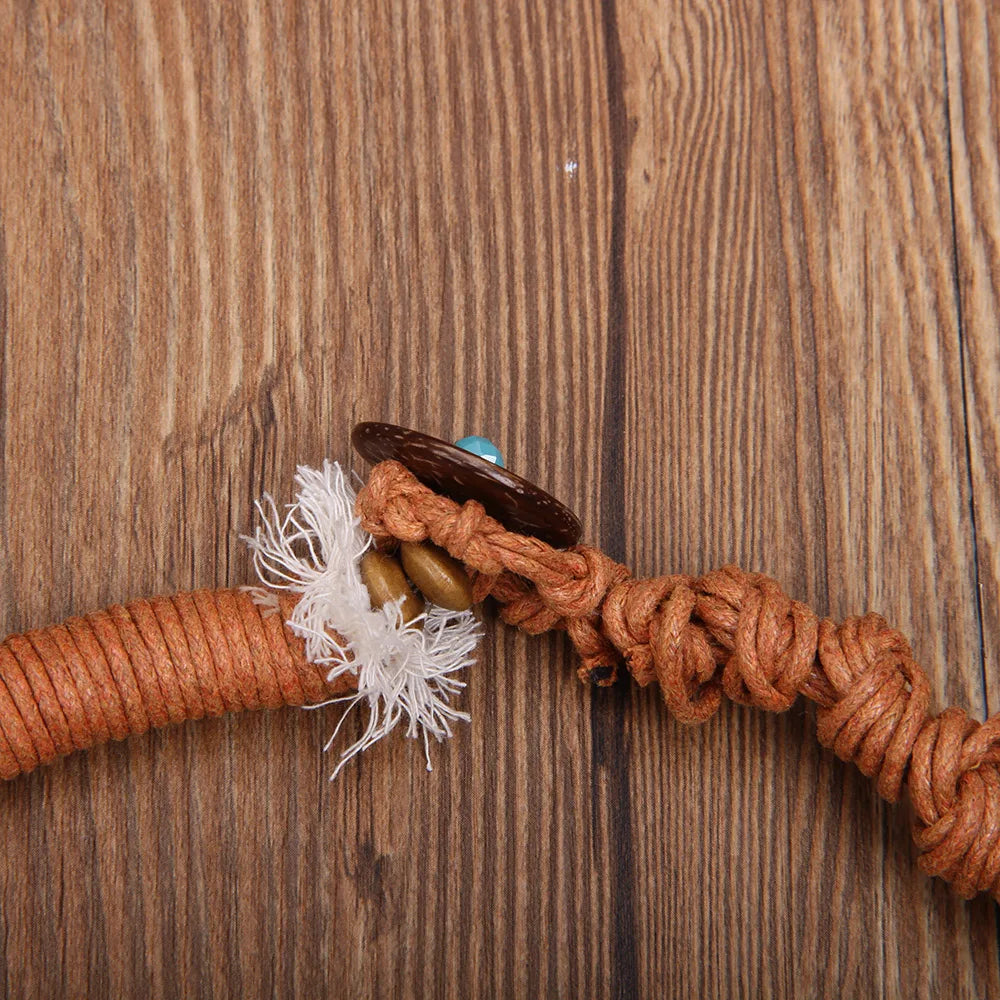 Colar Boho com Contas e Pingente de Coração