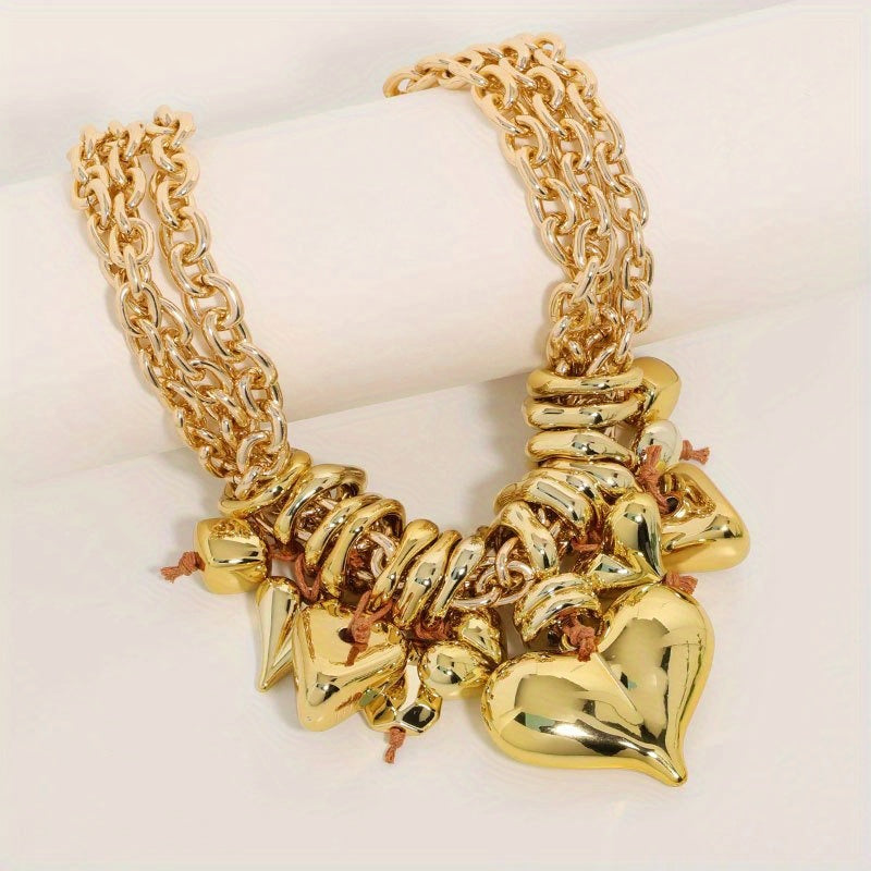 Colar Feminino Boho com Pingente de Coração