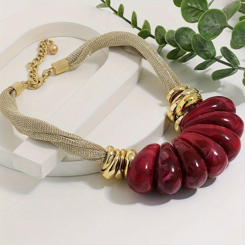 Colar Boho Gotas Âmbar Dourado | By Mireva